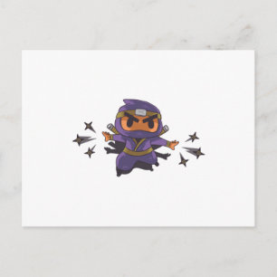 Carte Postale Ninja boy, mignonne ninja