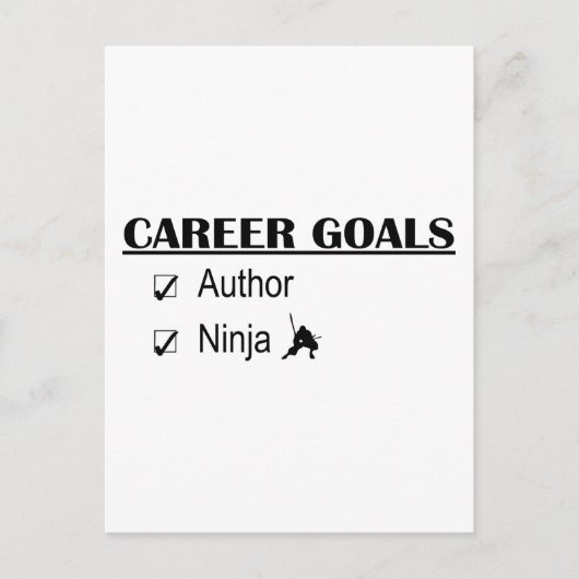 Carte Postale Ninja Career Goals - Auteur (Devant)
