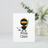 Carte postale Ninja Chick (Debout devant)