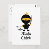 Carte postale Ninja Chick (Devant / Derrière)