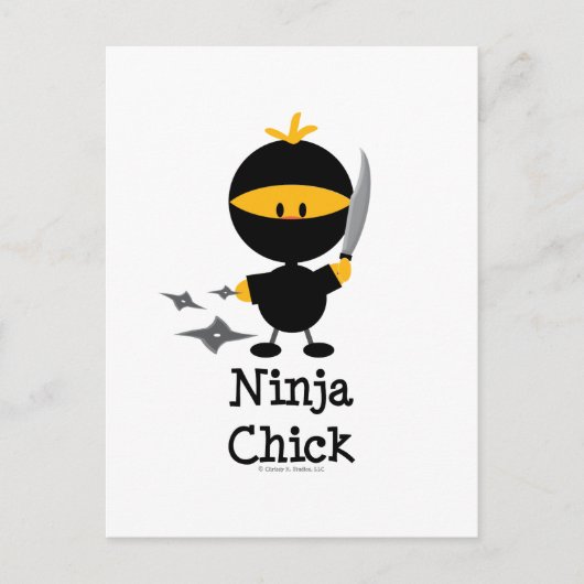 Carte postale Ninja Chick (Devant)