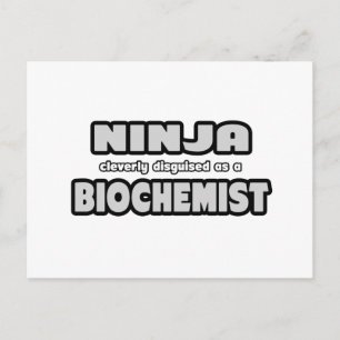 Carte Postale Ninja Clairement Dissimulé En Biochimiste