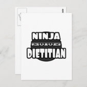 Carte Postale Ninja Dietitian (Devant / Derrière)