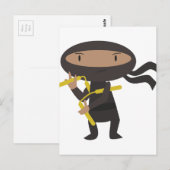 Carte Postale Ninja Drôle (Devant / Derrière)