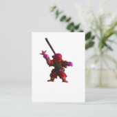 Carte Postale Ninja en rouge (Debout devant)