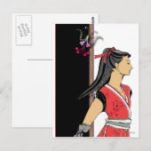 CARTE POSTALE NINJA GIRL (Devant / Derrière)