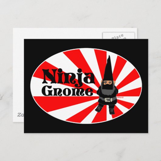 Carte Postale Ninja Gnome (Devant / Derrière)