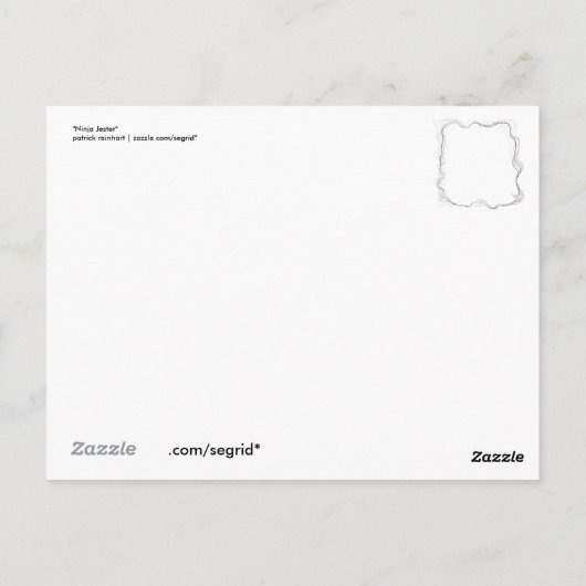 Carte Postale Ninja Jester (Dos)
