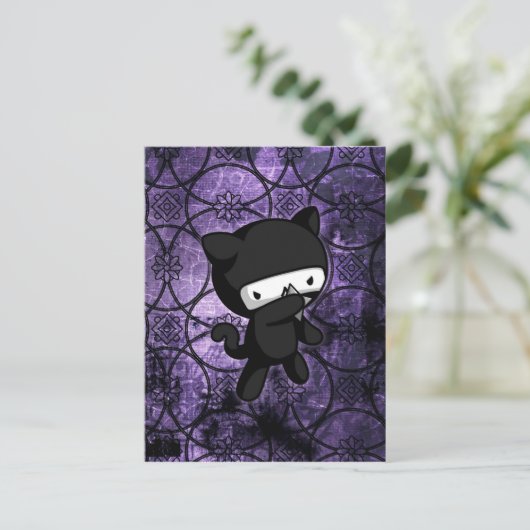 Carte Postale Ninja Kitty (Debout devant)