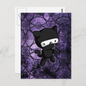 Carte Postale Ninja Kitty (Devant / Derrière)