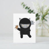Carte Postale Ninja Kitty Chat Kawaii Cute (Debout devant)
