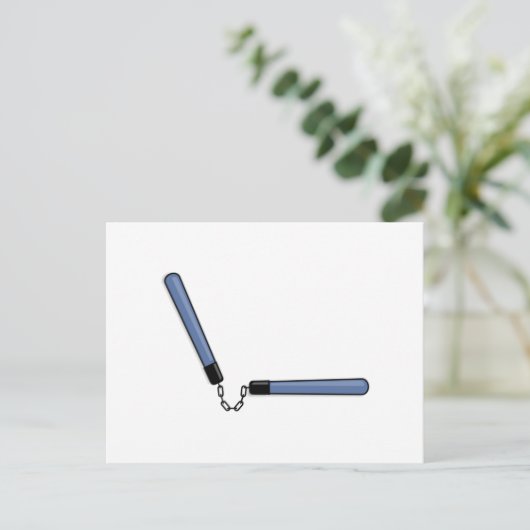 Carte Postale Ninja Nunchucks (Debout devant)
