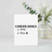 Carte Postale Ninja Objectifs de carrière - Écrivain (Debout devant)