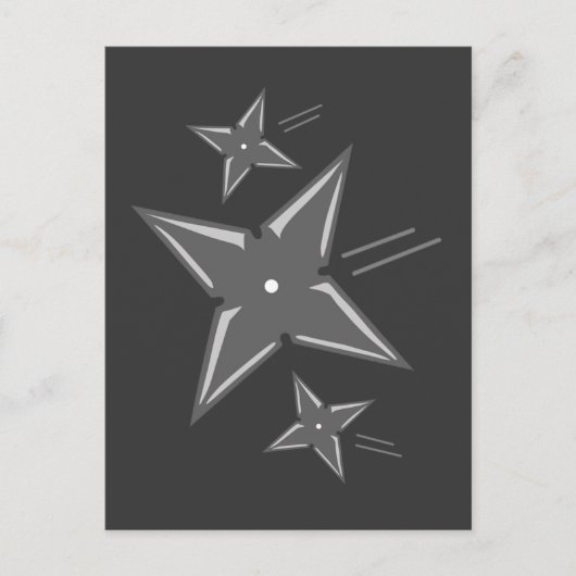 Carte Postale Ninja Stars (Devant)