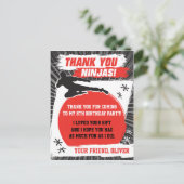 Carte Postale Ninja Warrior Karate Anniversaire Merci (Debout devant)