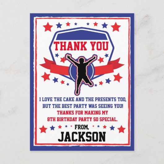 Carte Postale Ninja Warrior Merci (Devant)