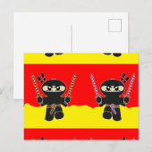Carte Postale Ninjas en colère (Devant / Derrière)