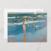 Carte Postale Niños en el Mar | Joaquín Sorolla (Devant / Derrière)