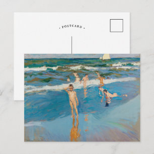 Carte Postale Niños en el Mar Joaquín Sorolla