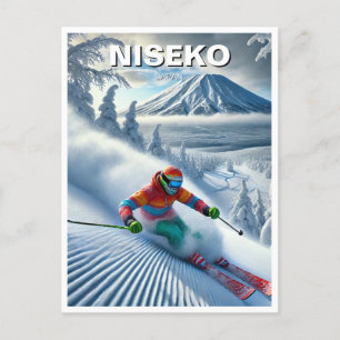 Carte Postale Niseko Japon Hokkaido Skier