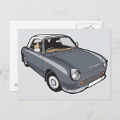 Carte Postale Nissan Figaro Lapiz Grey (Devant / Derrière)
