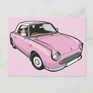 Carte Postale Nissan Figaro rose