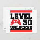 Carte Postale Niveau 50 débloqué (Devant / Derrière)