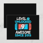 Carte Postale Niveau 9 débloqué pour l'anniversaire des 9 ans Vi (Devant / Derrière)
