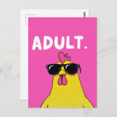 Carte Postale Niveau d'adultitude : Patron Poulet (Devant / Derrière)