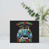 Carte Postale Niveau élémentaire Complet Graduation Jeu Gamer (Debout devant)