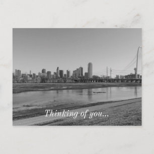 Carte Postale Niveaux de gris de Dallas Skyline