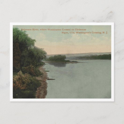 Carte Postale NJ de Washington Crossing, Delaware River 1911 (Devant)