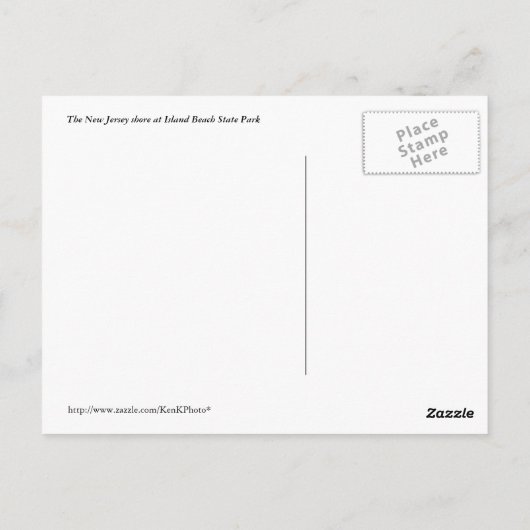 Carte postale NJ Shore (Dos)