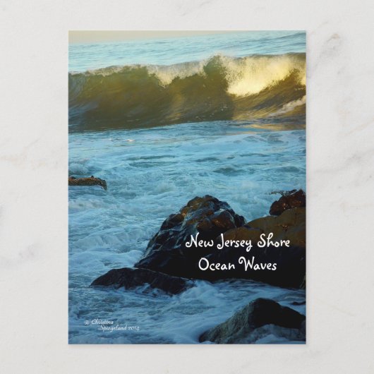 Carte postale NJ Shore Ocean Waves (Devant)