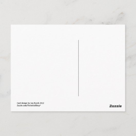 Carte Postale Nn Illuminated monogram (Dos)