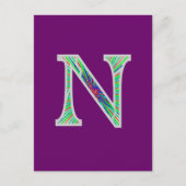 Carte Postale Nn Illuminated monogram (Devant)