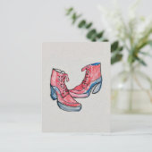 Carte Postale No 01, Dessin À La Main De Chaussures Drôle Collec (Debout devant)