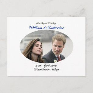 Carte Postale No.1 Le Mariage royal William & Catherine