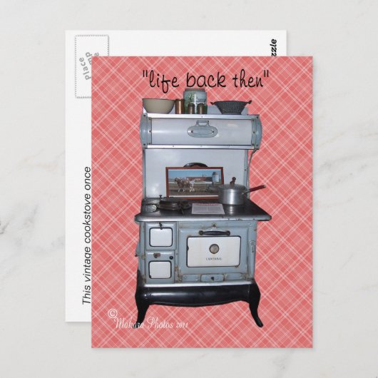 Carte postale no 1 pour cuisinière en bois - perso (Devant / Derrière)