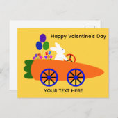 Carte postale no 2 de la Saint Valentin Bunny Carr (Devant / Derrière)