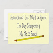 Carte Postale No 2 T-shirts et cadeaux au crayon (Devant / Derrière)