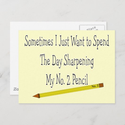 Carte Postale No 2 T-shirts et cadeaux au crayon (Devant / Derrière)