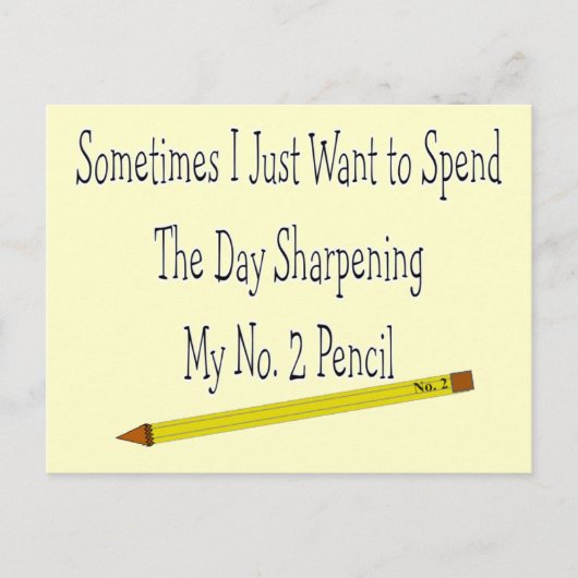 Carte Postale No 2 T-shirts et cadeaux au crayon (Devant)