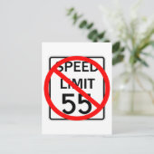 Carte Postale No 55 mi/h Speed Limit Sign (Debout devant)