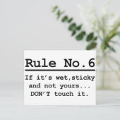 Carte Postale No. 6 de règle (Debout devant)