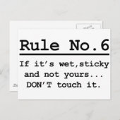 Carte Postale No. 6 de règle (Devant / Derrière)