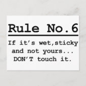 Carte Postale No. 6 de règle (Devant)