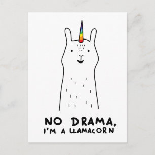Carte Postale No Drama I'm A Llamacorn