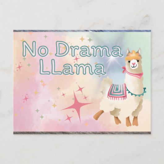 Carte Postale No Drama Llama (Devant)