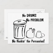 Carte Postale No Hushin the Percussion (Devant / Derrière)